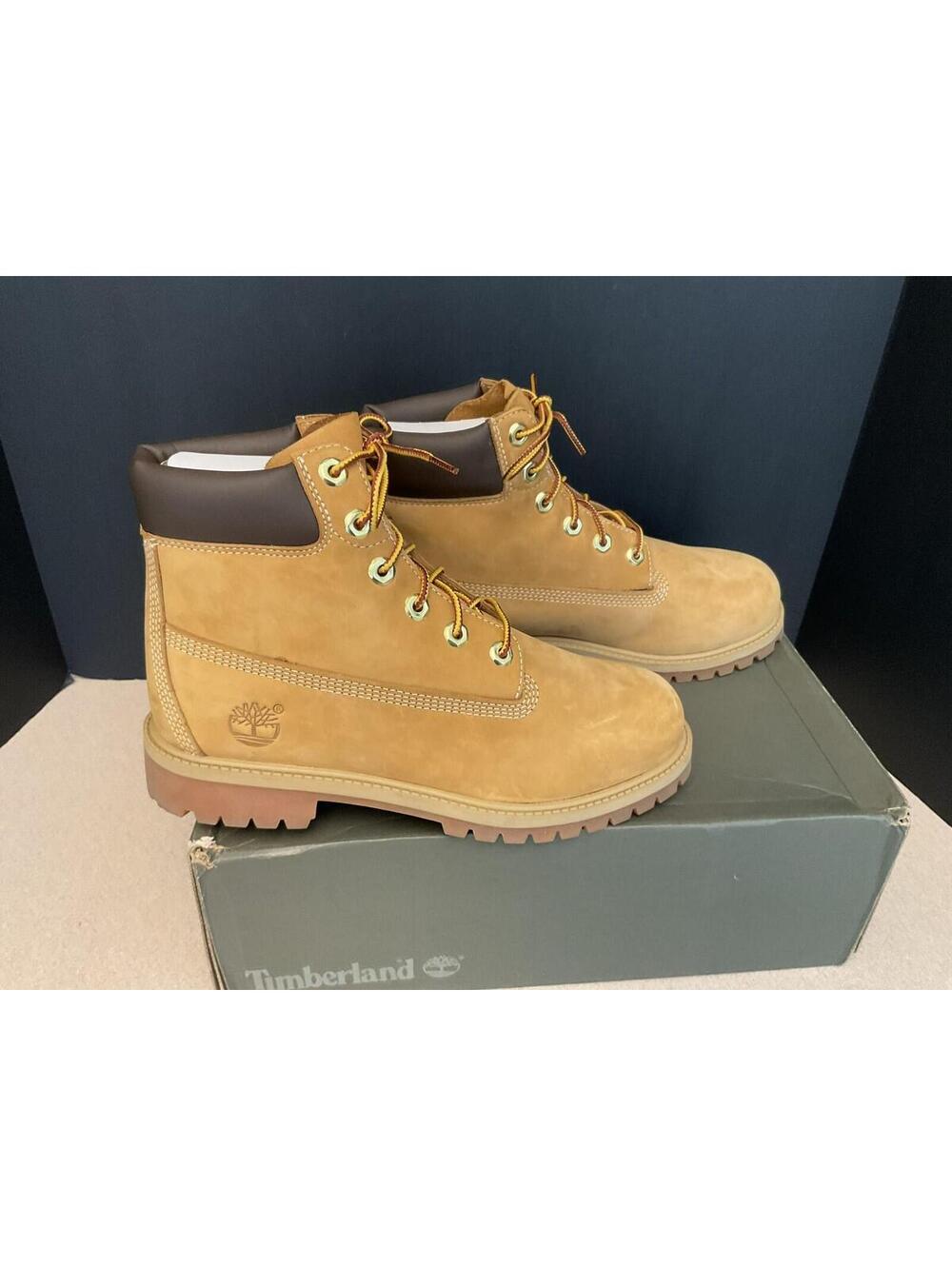 New! Youth’s Timberland Premium 6" Inch Wheat Waterproof Boots. Size 6.5Y. Nice!